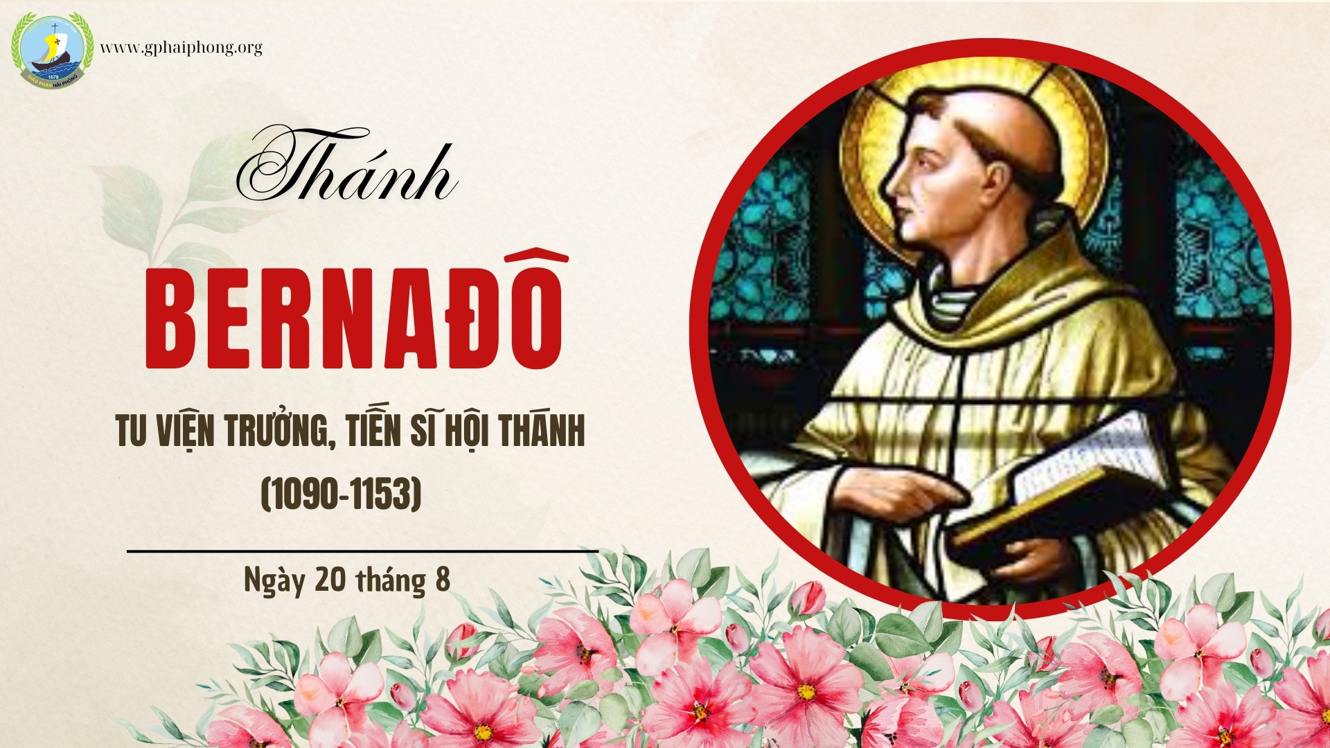 Thánh Bernađô, Tu Viện Trưởng, Tiến Sĩ Hội Thánh (1090-1153)